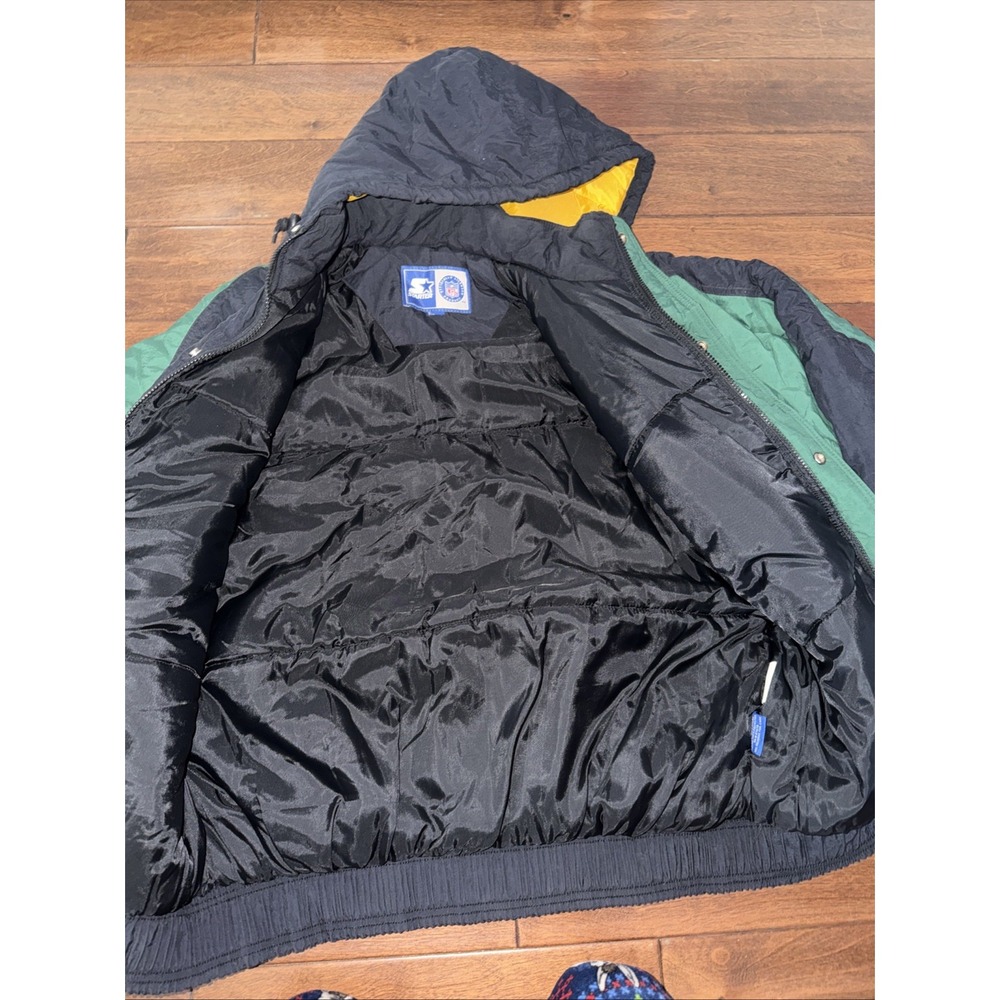 Vintage 90's NFL Green‎ Bay Packers Pullover Starter Jacket, Men's Size XL - Picture 7 of 13